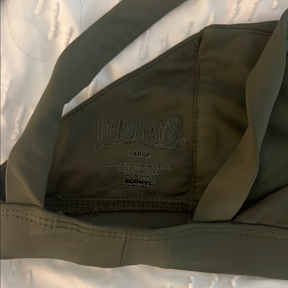 Dark Green Strapless Bikini Top - Picture 7 of 7